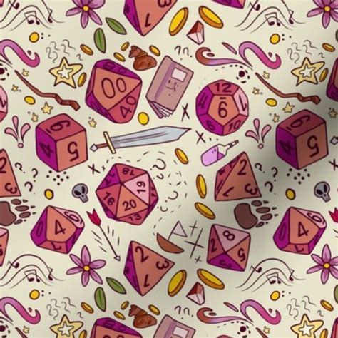 Dice Pattern Alt Colors 2 Fabric Custom Printed Fabric Recycled