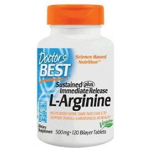 Doctors Best L Arginine Sustained Immediate Release 500mg 120 Tabs