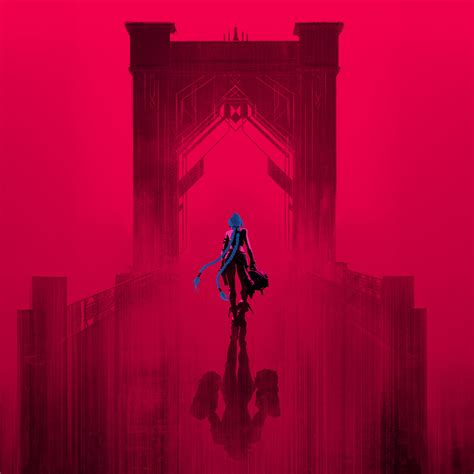 Jinx Wallpaper 4K, Red aesthetic