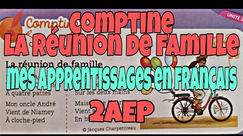 Comptine La R Union De Famille Ud Mes Apprentissages En Fran Ais Aep