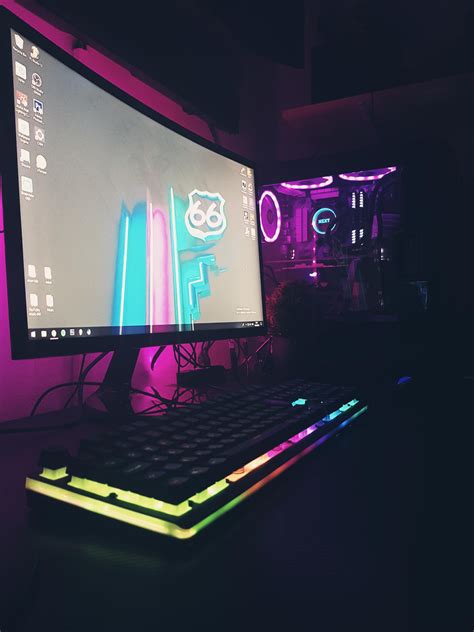 Gaming PC Setup Wallpaper 4K