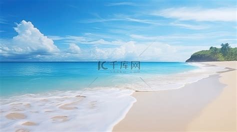 美丽的热带沙滩海边背景图背景图片免费下载 海报banner 高清大图 千库网 图片编号6615282