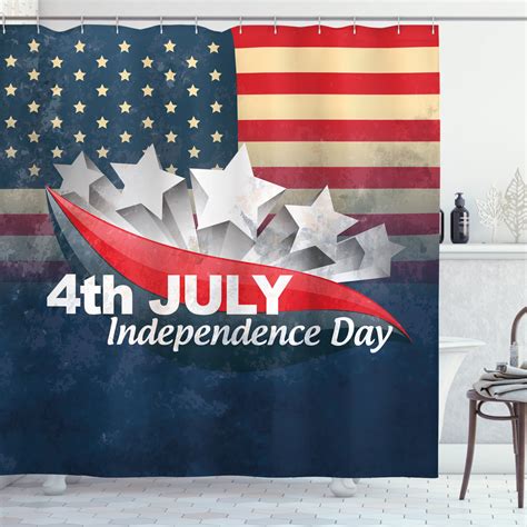 Ambesonne Th Of July Shower Curtain Stripe Patriotic Design Wx