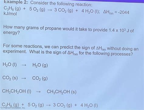 Solved C3h8 G5o2 G→3co2 G4h2olΔhrxn−2044 How