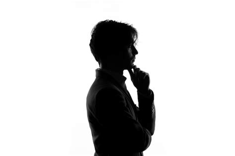 Free Photo | Male person silhouette in strict suit thinking side view ...