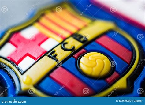 Emblem of Football Club Barcelona Close-up Editorial Image - Image of ...