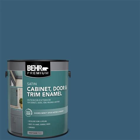 Behr Premium Gal S Superior Blue Satin Enamel Interior