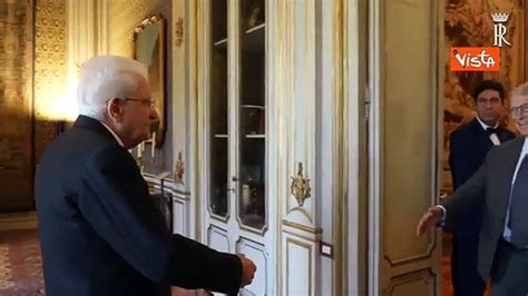 Il Presidente Sergio Mattarella Riceve Bill Gates Al Quirinale La