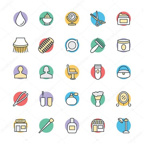 Hair Salon Cool Vector Icons 3 — Stock Vector © Vectorsmarket 110745790