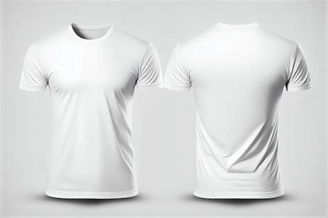 Maquete De Camiseta Vista Frontal E Traseira De Camiseta Branca Em