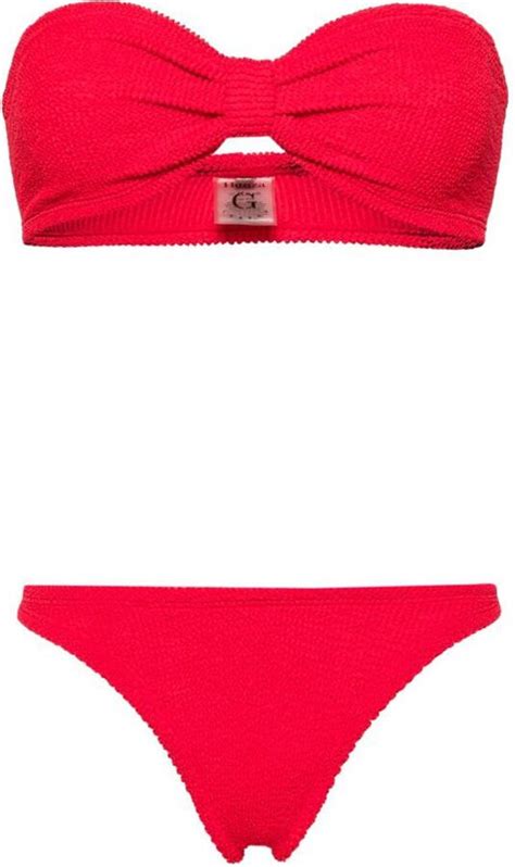 Hunza G Bikini Set In Red ShopStyle Two Piece Swimsuits