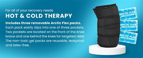 Amazon Vive Knee Ice Pack Wrap Cold Hot Gel Compression Brace Heat Support Strap For