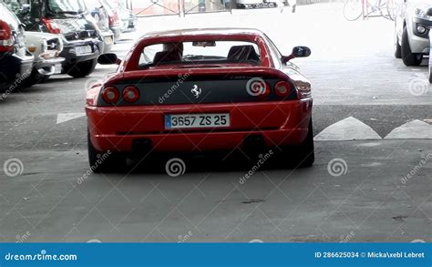 Mulhouse France July 2 2011 Ferrari F355 Berlinetta In Red A Slow