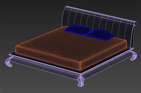 Download Simple Low Height Bed Design With Rendered In 3d Max File