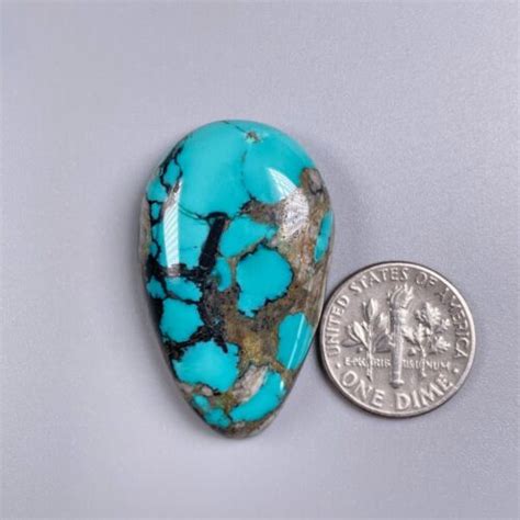 Stabilized Green Blue Hubei Bamboo Mountain Turquoise Cabochon Cab