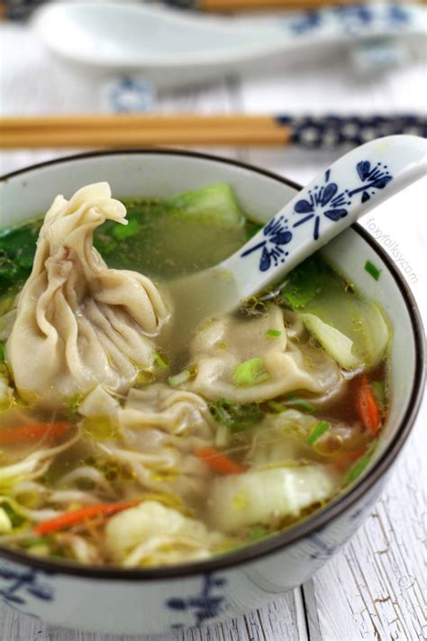 Wonton Soup Easy Recipe Foxy Folksy