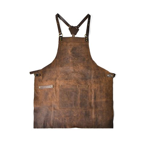 Personalized Leather Apron With Leather Straps for BBQ, Kitchen, Cafe ...