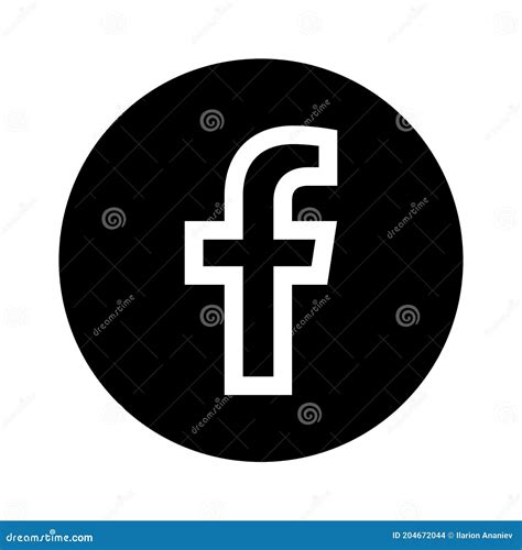 Facebook Logo - Vector - Black Silhouette Shape - Isolated. F Icon For ...