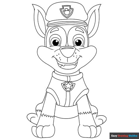 Paw Patrol Coloring Pages Chase