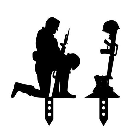 Soldier Silhouette Kneeling