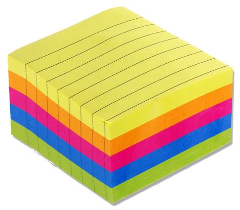 76mm X 76mm Ruled Sticky Notes 450 Pack Unbranded Cpc