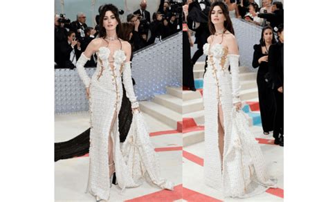 Anne Hathaway Evoca Los S En La Met Gala Y Luce Su Cuerpo De