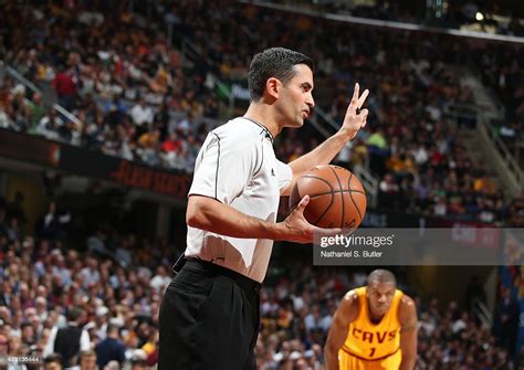 Nba Referee Zach Zarba Makes A Call During The Game Between The News