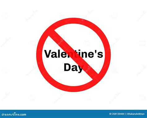 Banned Valentine`s Day Icon. No Valentine`s Stock Vector - Illustration ...