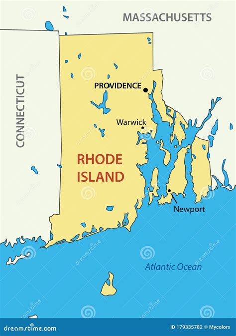 State Of Rhode Island And Providence Plantations Vector State Of