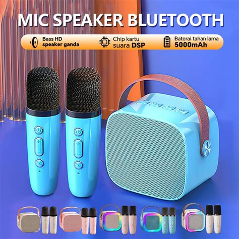 Jual Original Mini Karaoke Speaker Bluetooth Bass K Microphone