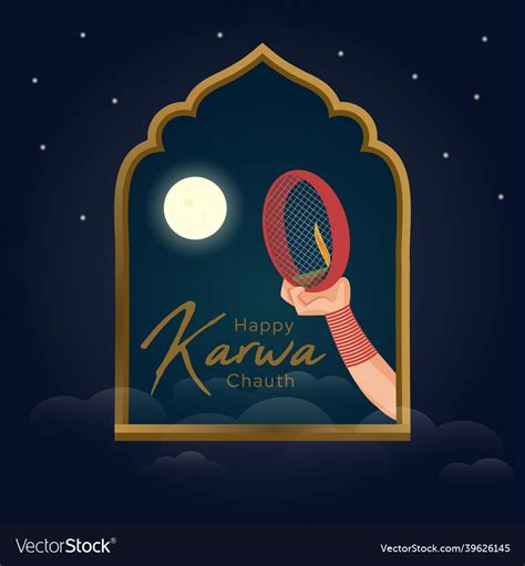 Banner Design Of Happy Karwa Chauth Royalty Free Vector