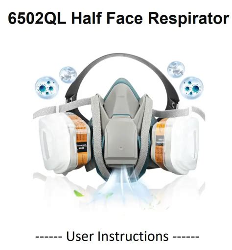 Respirator Ql Paint Mask Reusable Half Face Mask Instruction Manual