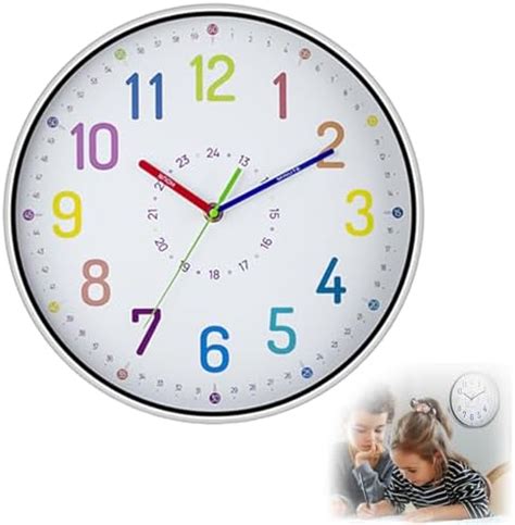 Amazon de Kinder Wanduhr Ohne Tickgeräusche Wanduhr Kinderzimmer 30cm