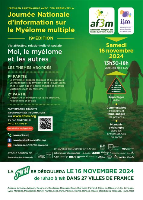 Journée Nationale du Myélome Multiple 16 novembre 2024