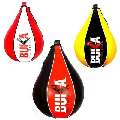 Buka Leather Speed Ball Training Punching Speed Bag Boxing Mma Pear