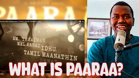 Indian 2 Paaraa Lyric Video REACTION Kamal Haasan Shankar