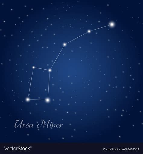 Ursa minor constellation Royalty Free Vector Image