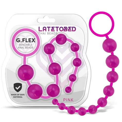 Anal Beads Latetobed G Flex Bendable Thai Pink