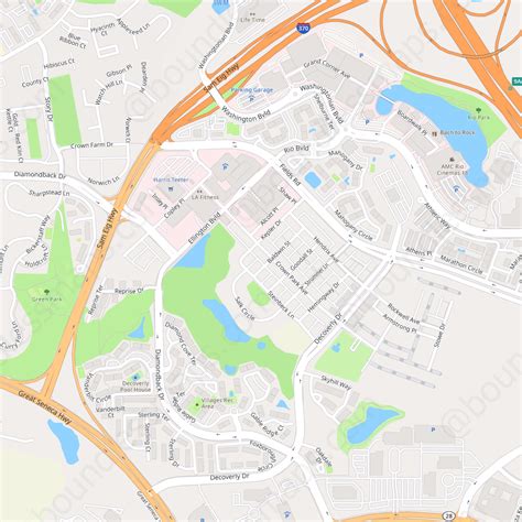 Gaithersburg Vector Map - Modern Atlas (AI,PDF) | Boundless Maps | Map vector, Map, Gaithersburg