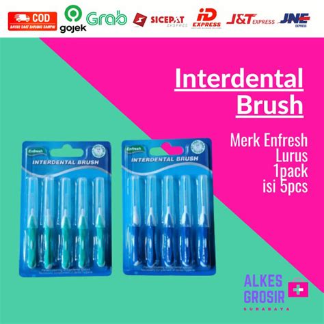 Jual Interdental Brush Ortho Isi Bengkok Lurus Oral Care Sikat Gigi