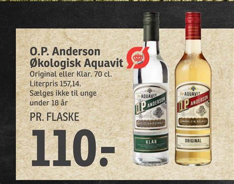 O P Anderson Økologisk Aquavit tilbud hos SPAR