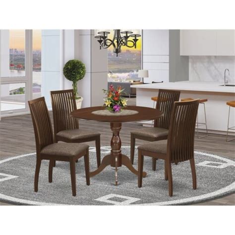 East West Furniture Dublin Piece Wood Dining Table And Chair Set In