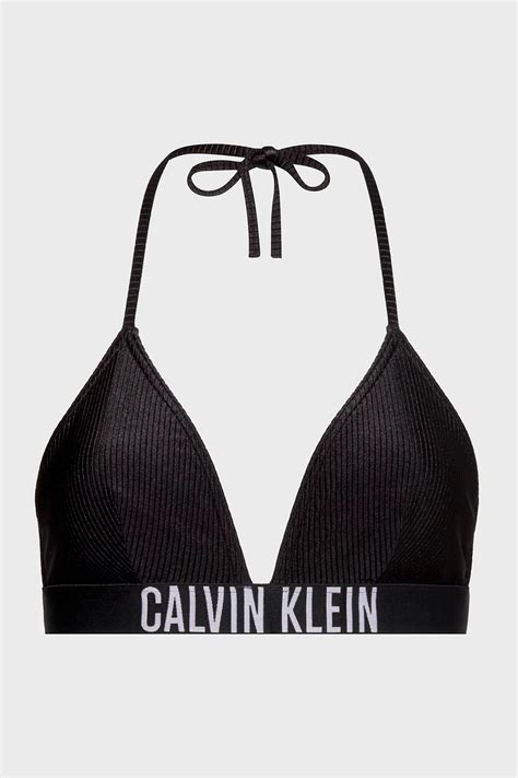 Calvin Klein Logo Bantlı Çıkarılabilir Dolgulu Üçgen KW KW BEH Bayan Bikini Üstü KW KW