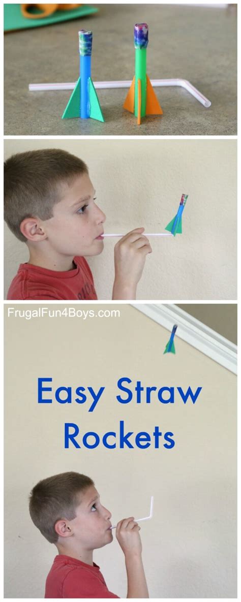 How To Make Easy Straw Rockets Frugal Fun For Boys And Girls