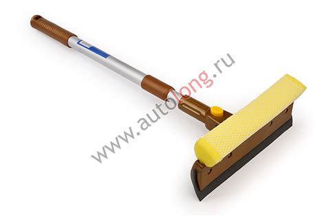 Водосгон с поролоновой и поворотной щеткой, телескопическая ручка ...