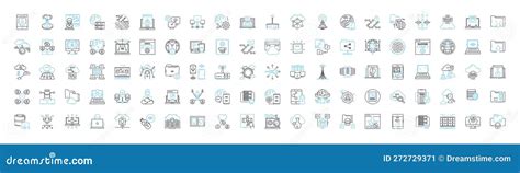 Network Vector Line Icons Set Network Connectivity Lan Wan System Infrastructure Wifi