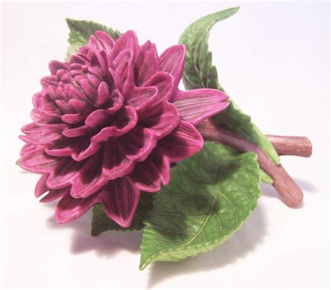 Purple Lenox Dahlia Porcelain Flower Figurine Porcelain Flowers