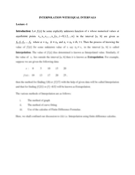 SOLUTION Numerical Analysis Interpolation 1 Studypool