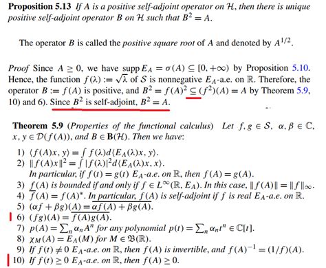 Functional Analysis A Doubt In The Proof That There Square Root Of A