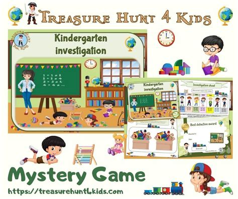 Detective Mystery Game At The Kindergarten Treasure Hunt 4 Kids